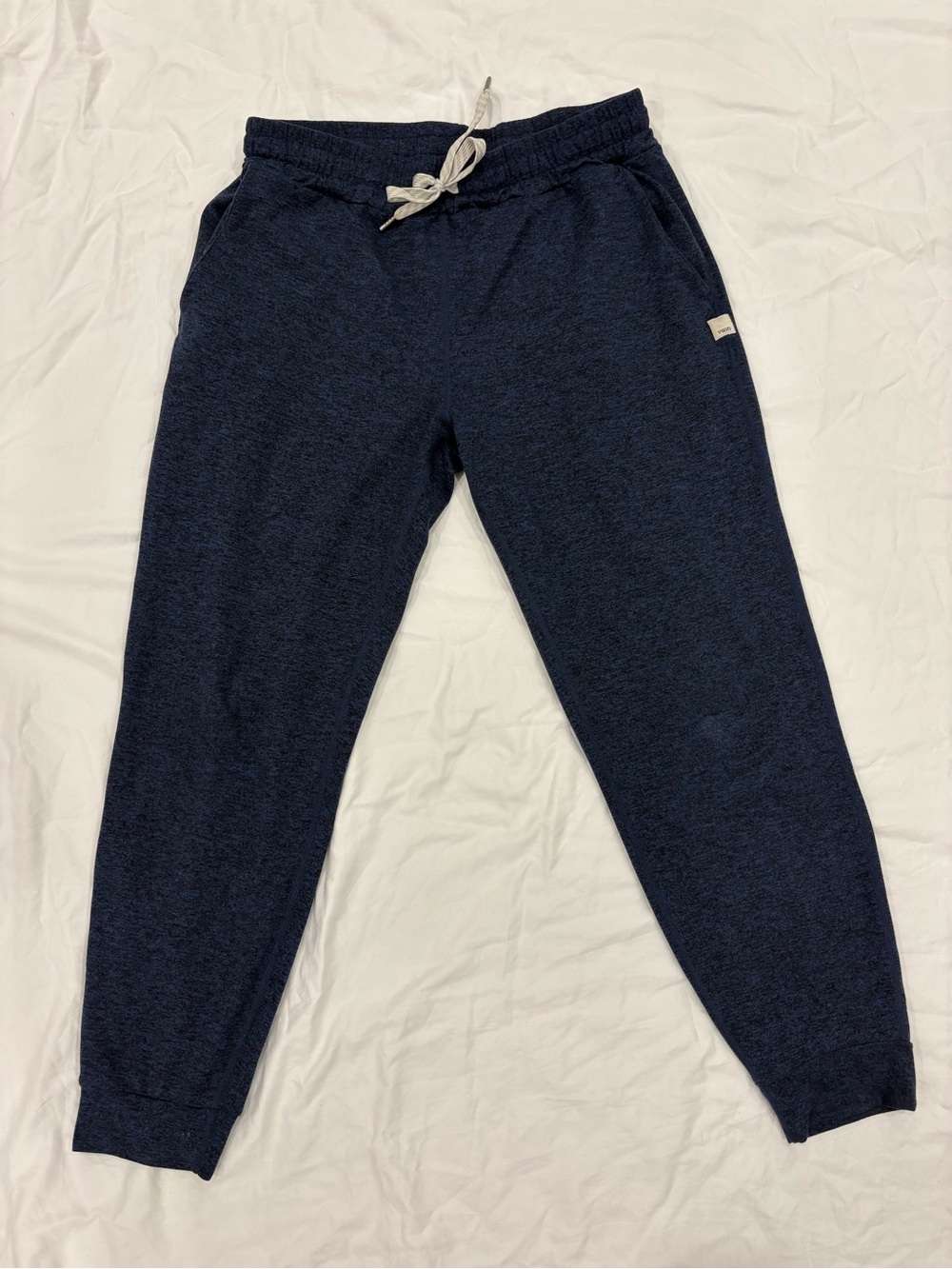 VUORI Navy Heather Performance Jogger Pants Womens M Drawstring DreamKnit